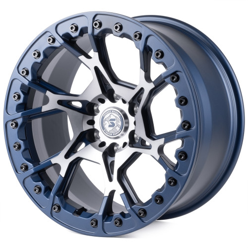 Легковой диск Skill Wheels SV307 9,5x20 6x135 ET20 87,1 Синий матовый + полировка + темный лак