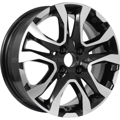 Колесный диск Carwel Тобол 1503 6xR15 4x100 ET40 DIA60.1 черный глянцевый с полированной лицевой частью