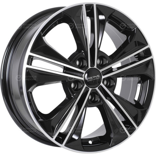 Колесный диск СКАД KL-295 6xR16 5x114.3 ET43 DIA67.1 черный глянцевый с полированной лицевой поверхностью