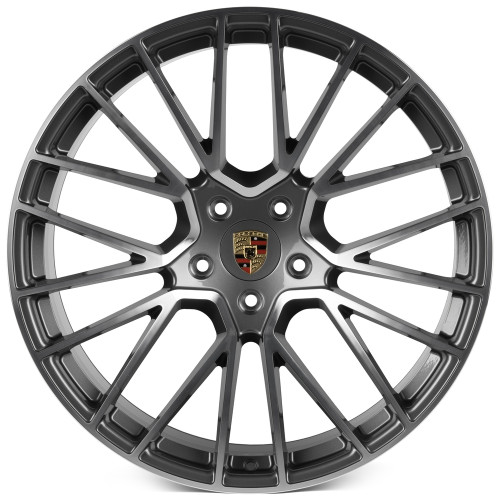 Легковой диск Skill Wheels FG410 10x22 5x130 ET48 71,6 графит глянцевый + полированные спицы