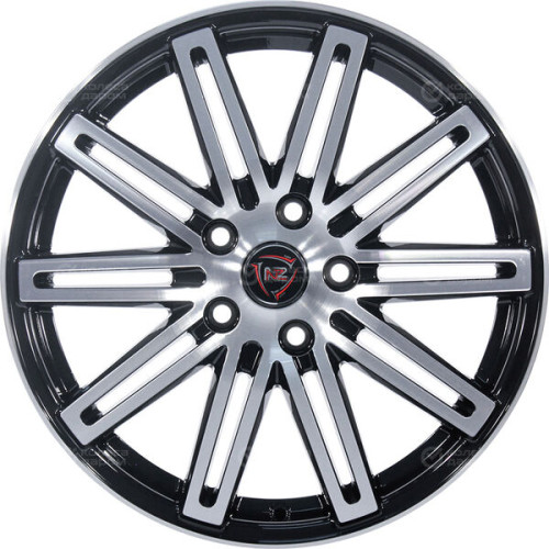 Колесный диск NZ R-01 7xR17 4x100 ET35 DIA60.1 черный глянцевый с полированной лицевой частью