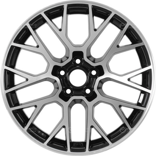 Колесный диск KHOMEN KHW1818 (Chery Tiggo 8 (Pro/Pro Max)) 7xR18 5x108 ET47 DIA60.1 глянцевый черный с полированной лицевой частью