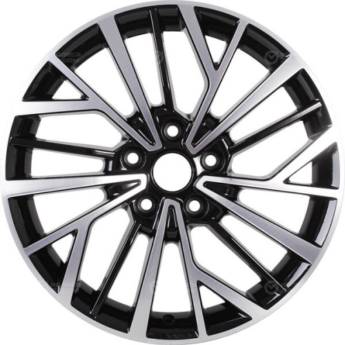 Колесный диск Carwel Токо 1717 7xR17 5x114.3 ET49 DIA67.1 чёрный глянцевый с полированной лицевой поверхностью