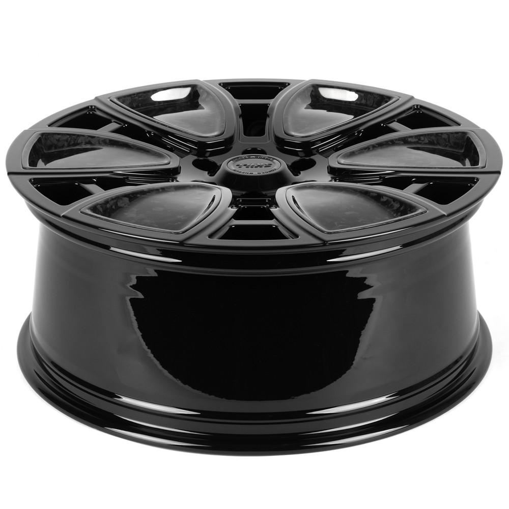 Легковой диск Skill Wheels SV808-SV481 9x22 6x139,7 ET50 95,1 чёрный глянцевый + карбон