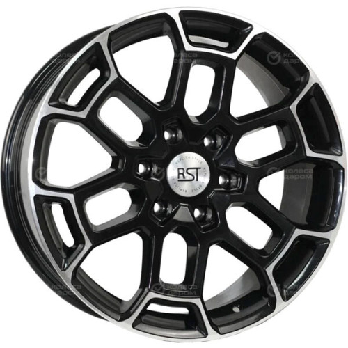 Колесный диск RST R072 8.5xR20 6x139.7 ET25 DIA106.1 глянцевый черный с полированной лицевой частью