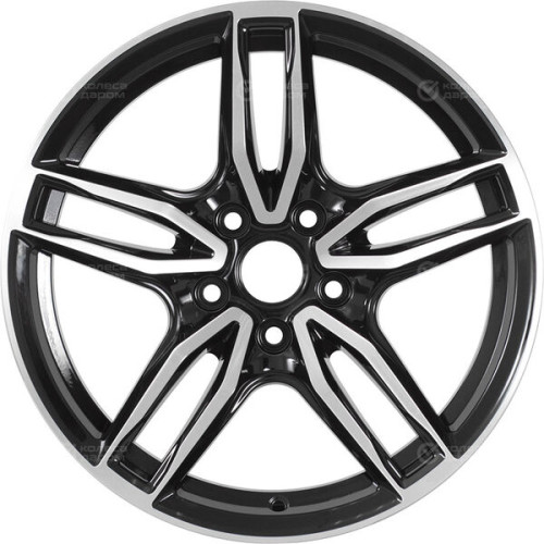 Колесный диск КиК Бартон 8xR17 5x108 ET45 DIA63.35 черный глянцевый с полированными элементами лицевой поверхности