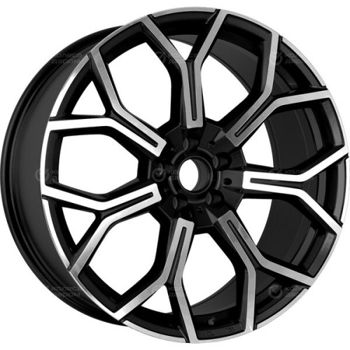 Колесный диск Replay LR80 9.5xR21 5x120 ET49 DIA72.6 черный глянцевый с полированной лицевой частью