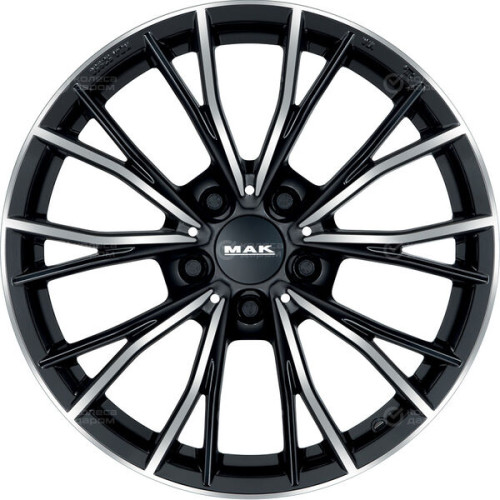 Колесный диск MAK Mark 8xR19 5x112 ET30 DIA66.6 чёрный глянцевый с полированной лицевой частью