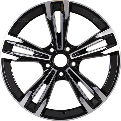 Колесный диск КиК KarreraLight 7xR18 5x108 ET35 DIA67.1 черный глянцевый с полированными элементами лицевой поверхности