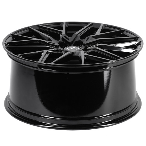 Легковой диск Skill Wheels SV175 10x22 6x139,7 ET55 95,1 чёрный глянцевый + полированные спицы под тёмным лаком
