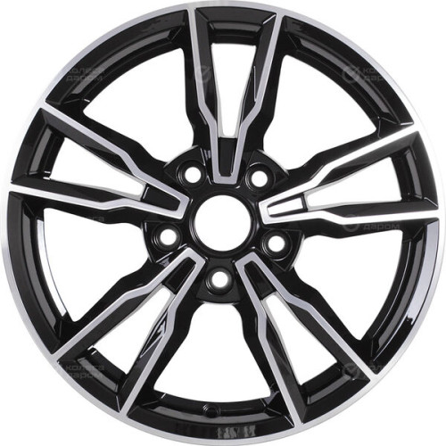 Колесный диск iFree Икигай 6.5xR16 5x114.3 ET50 DIA67.1 чёрный глянцевый с полированной лицевой частью