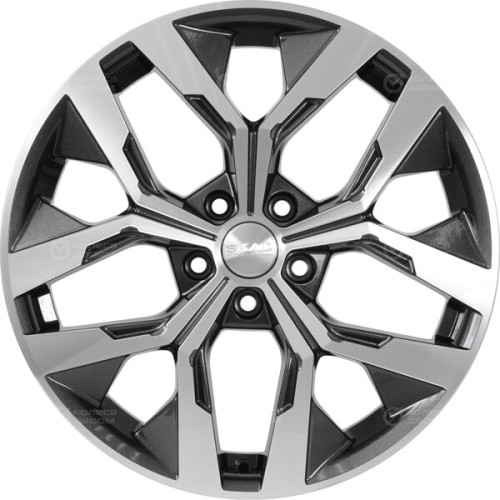 Колесный диск СКАД Ламберт 7.5xR18 5x112 ET40 DIA57.1 темно-серый глянцевый с полированной лицевой частью