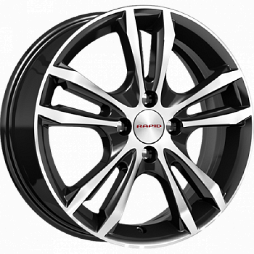 Легковой диск Rapid Samara 6x16 4x100 ET49 54,1 Алмаз черный