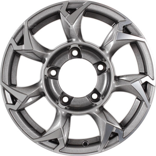 Колесный диск KHOMEN KHW1505 (Niva 4x4) 5.5xR15 5x139.7 ET5 DIA98.5 (уценка) насыщенный темно-серый полностью полированный