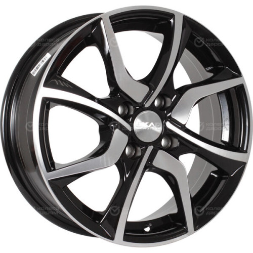 Колесный диск СКАД Тулон 6xR15 4x100 ET45 DIA54.1 черный глянцевый с полированной лицевой поверхностью