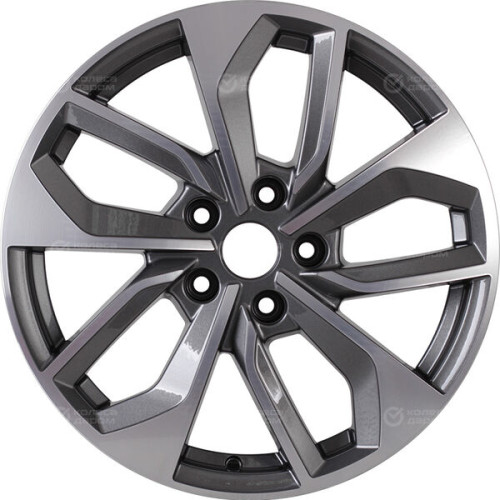 Колесный диск Carwel Эльтон 1703 7xR17 5x114.3 ET40 DIA66.1 серый с полированной лицевой частью