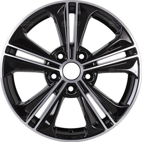 Колесный диск Carwel Исток 106 6xR16 5x114.3 ET43 DIA67.1 чёрный глянцевый с полированной лицевой поверхностью