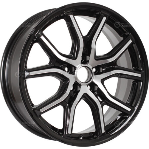 Колесный диск iFree Страйк 6.5xR17 5x112 ET38 DIA57.1 чёрный глянцевый с полированной лицевой частью