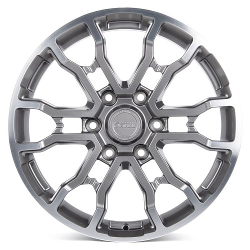 Легковой диск Skill Wheels SV115 9x18 6x139,7 ET45 95,1 графит глянцевый + полированный обод