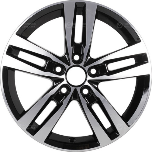 Колесный диск КиК Rassvet-оригинал 6.5xR16 5x114.3 ET40 DIA66.1 черный глянцевый с полированными элементами лицевой поверхности