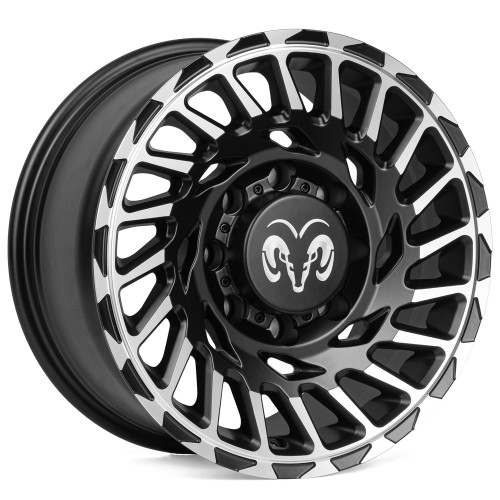 Легковой диск Skill Wheels SV093 8,5x17 8x165,1 ET25 121,3 чёрный матовый + полированные спицы
