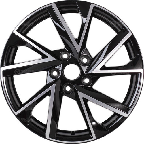 Колесный диск KHOMEN KHW1714 (ZV_17 RAV 4) 7xR17 5x114.3 ET39 DIA60.1 глянцевый черный с полированной лицевой частью