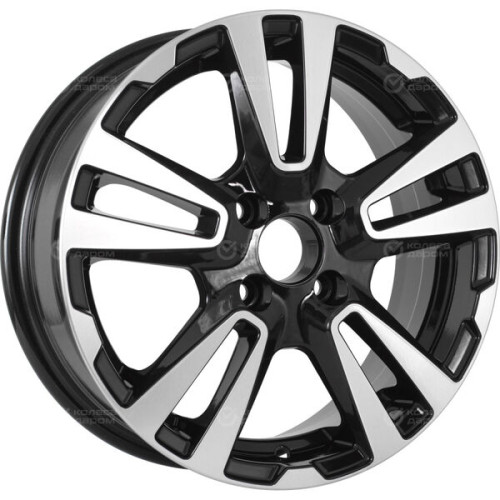 Колесный диск RST R065 6xR15 4x100 ET48 DIA54.1 глянцевый черный с полированной лицевой частью