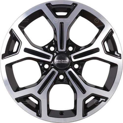 Колесный диск СКАД KL-318 6.5xR16 5x114.3 ET50 DIA60.1 черный глянцевый с полированной лицевой поверхностью