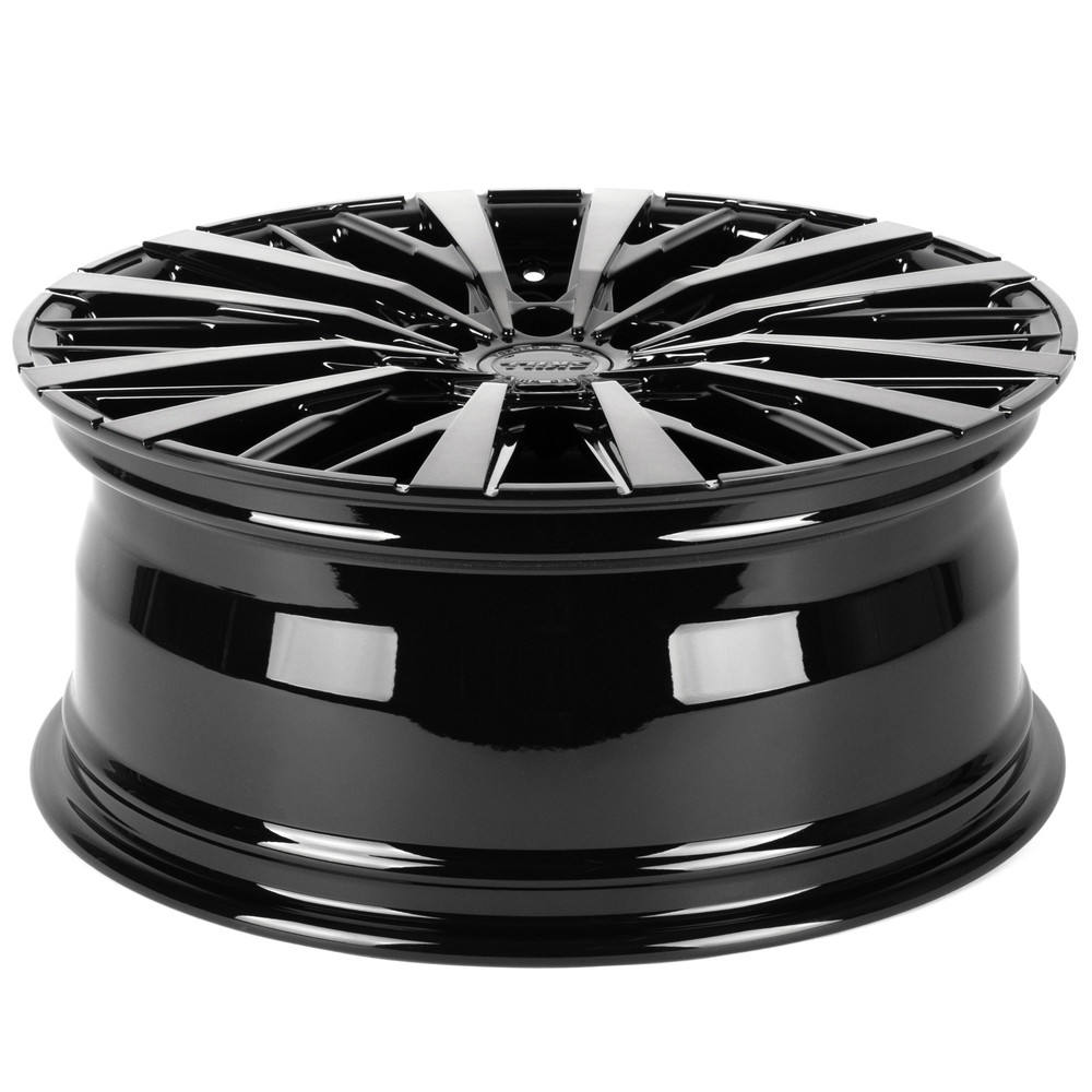 Легковой диск Skill Wheels SV180 8x19 6x114,3 ET46 67,1 Черный глянцевый + полированные спицы + лак SK51