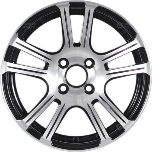 Колесный диск X-trike X105 6xR15 4x100 ET45 DIA67.1 черный глянцевый с полированной лицевой поверхностью