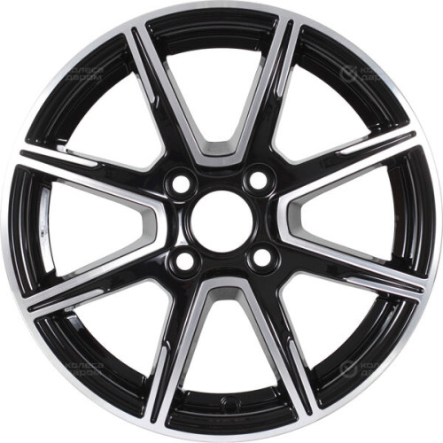 Колесный диск iFree Майами лайт 5.5xR14 4x100 ET35 DIA67.1 чёрный глянцевый с полированной лицевой частью