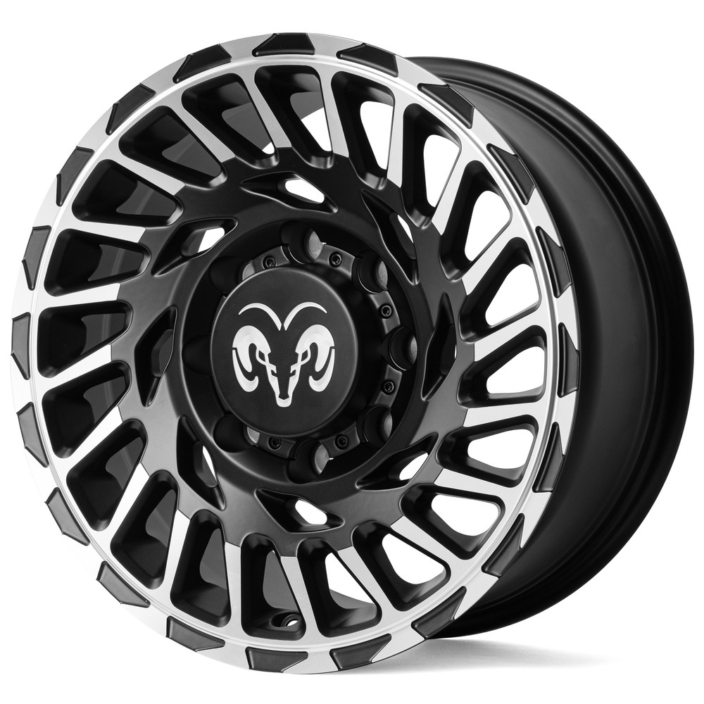 Легковой диск Skill Wheels SV093 8,5x17 8x165,1 ET25 121,3 чёрный матовый + полированные спицы