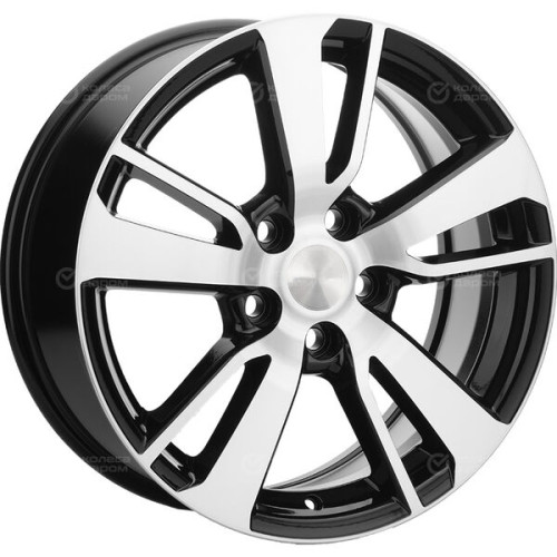 Колесный диск Carwel Чага 1704 7xR17 5x114.3 ET40 DIA66.1 черный глянцевый с полированной лицевой частью
