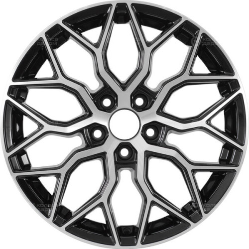 Колесный диск VENTI 1719 7xR17 5x108 ET45 DIA60.1 чёрный с полированной лицевой частью
