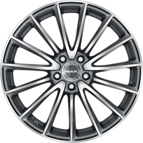 Колесный диск MAK Komet 7.5xR17 5x112 ET45 DIA66.6 серый с полированной лицевой частью