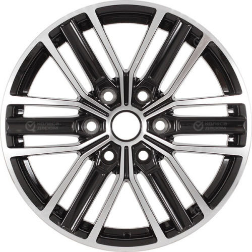 Колесный диск Carwel Джирим 218 7.5xR18 6x139.7 ET30 DIA106.1 чёрный глянцевый с полированной лицевой поверхностью