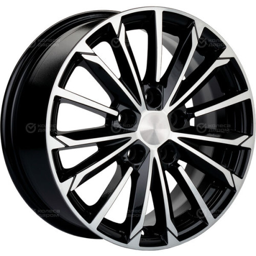 Колесный диск Carwel Тевриз 1611 6.5xR16 5x114.3 ET45 DIA54.1 черный глянцевый с полированной лицевой частью