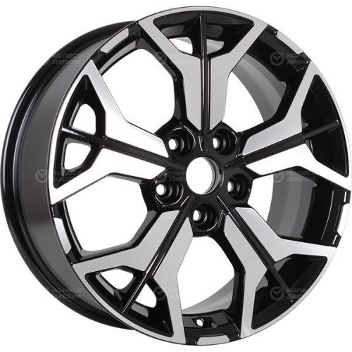 Колесный диск Carwel Бусани 1715 7xR17 5x114.3 ET45 DIA60.1 черный глянцевый с полированной лицевой частью