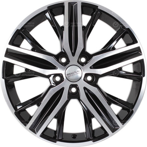 Колесный диск СКАД KL-375 6.5xR18 5x114.3 ET45 DIA66.1 черный глянцевый с полированной лицевой поверхностью