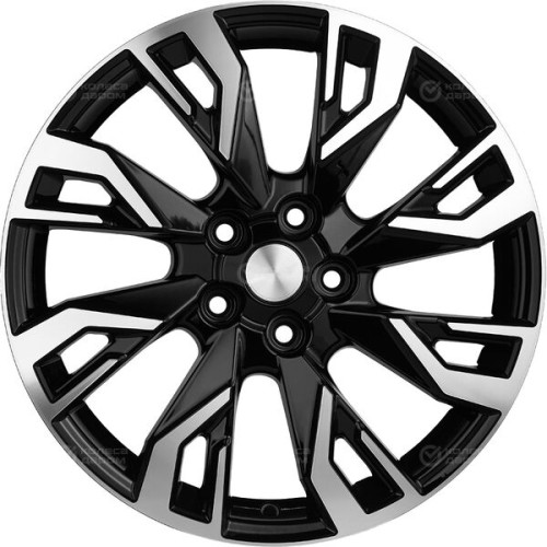 Колесный диск Carwel Чеко 1809 7xR18 5x114.3 ET45 DIA66.1 черный глянцевый с полированной лицевой частью