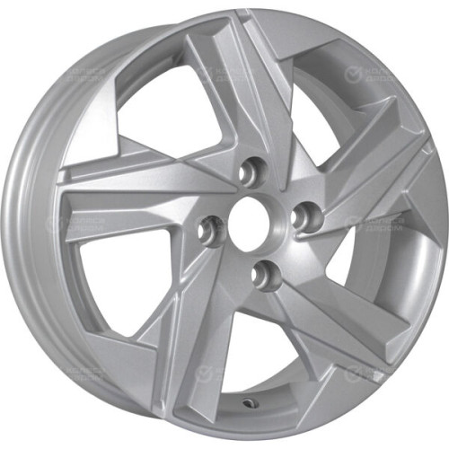 Колесный диск KDW KD1520 6xR15 4x100 ET46 DIA60.1 глянцевый серебристый