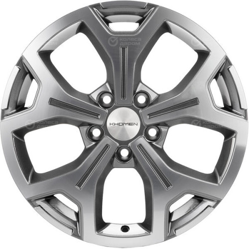 Колесный диск KHOMEN KHW1710 (ZV17_Ceed) 6.5xR17 5x114.3 ET50 DIA67.1 насыщенный темно-серый полностью полированный