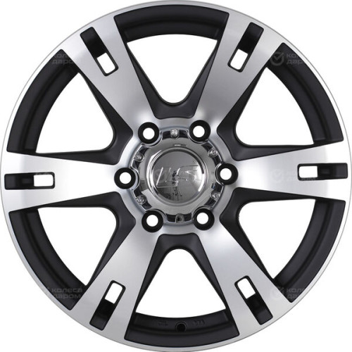 Колесный диск LS LS 182 8xR17 6x139.7 ET25 DIA106.1 черный матовый полностью полированный