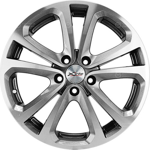 Колесный диск X-trike X113 7xR17 5x114.3 ET45 DIA67.1 темно-серебристый с полированной лицевой частью