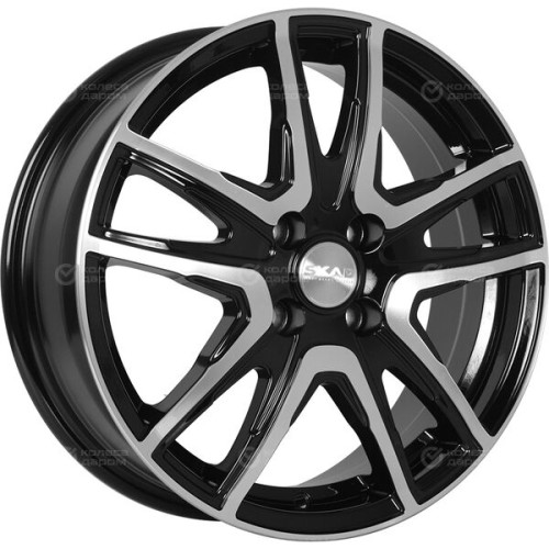 Колесный диск СКАД Сидней 6xR16 4x100 ET41 DIA60.1 черный глянцевый с полированной лицевой поверхностью