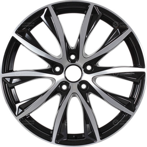 Колесный диск iFree Каzантип 7.5xR18 5x112 ET35 DIA66.6 чёрный глянцевый с полированной лицевой частью