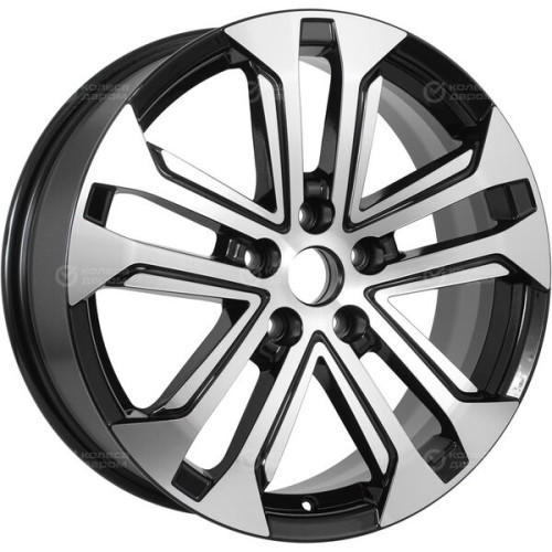 Колесный диск Carwel Куж 1803 7xR18 5x114.3 ET48.5 DIA67.1 черный глянцевый с полированной лицевой частью