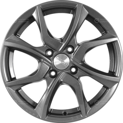 Колесный диск СКАД Тулон 6xR15 4x100 ET39 DIA67.1 темно-серый цвет с перламутровыми оттенками