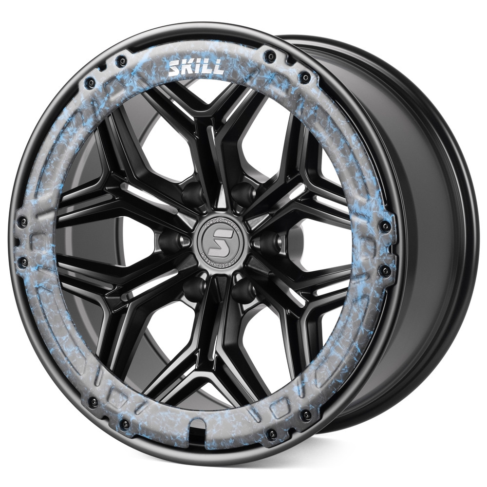 Легковой диск Skill Wheels SV185 10x20 6x139,7 ET10 77,8 Чёрный матовый + карбон SFC18