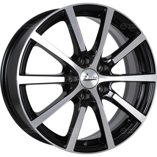 Колесный диск iFree Big Byz 7xR17 5x114.3 ET37 DIA66.6 чёрный глянцевый с полированной лицевой частью